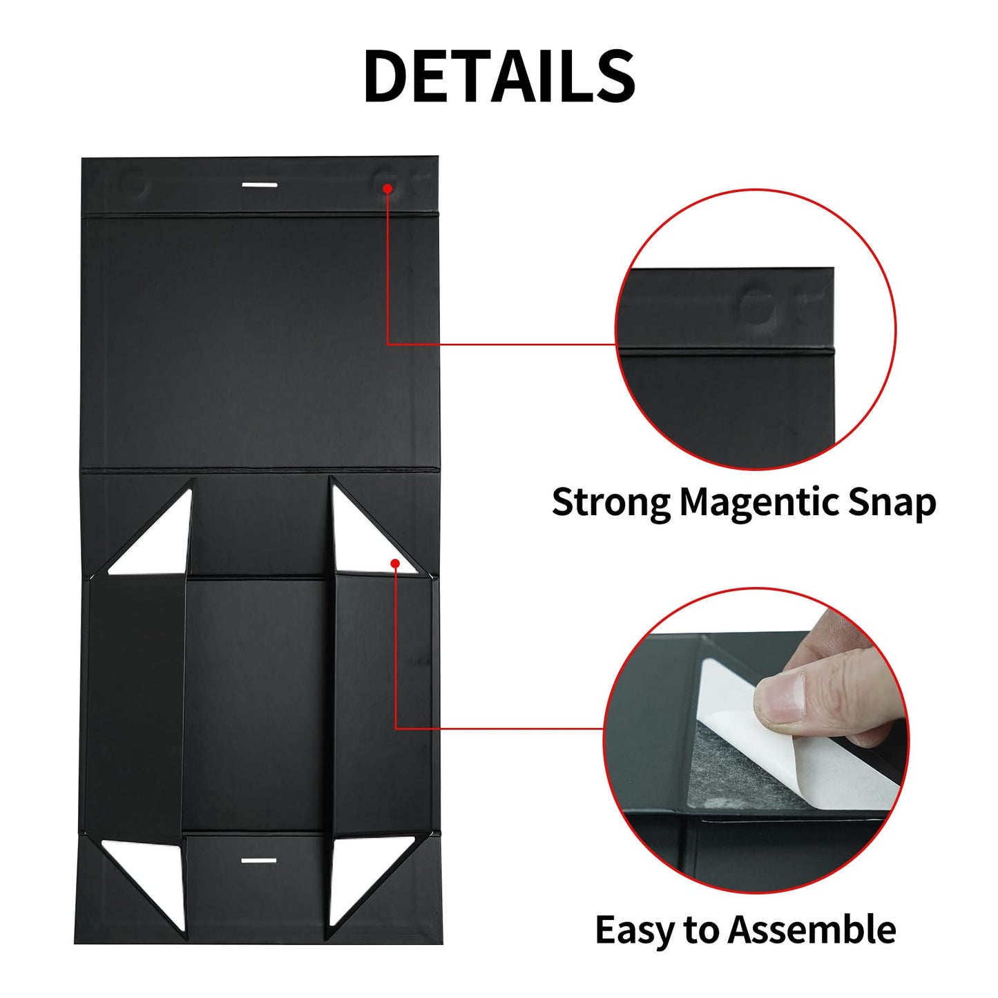 WARMGBOXCO 1 PCS Black Gift Box 13x9x4Inch,Gift Boxes with Lids for presents,Collapsible Boxes for Gifts,With Greeting Card,Suitable for Bridesmaid Proposal Box,Birthday Gift Box,Etc.