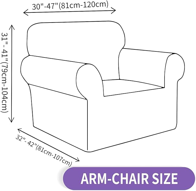 ZNSAYOTX Super Stretch Chair Slipcover Universal Sofa Chair Covers for Living Room Dogs Pet Furniture Protector Spandex Armchair Slipcovers with Anti Slip Foam Sticks (Pea Green, Chair)