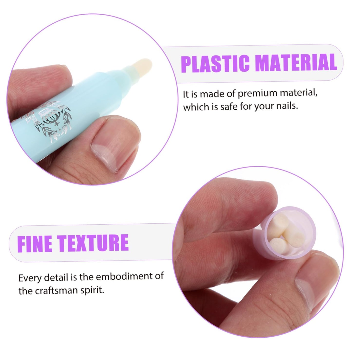 HAKIDZEL 6Pcs Manicure Polish Corrector Pen for Nail Art Polish Removal Fingernail Decontamination Tool with Soft Tip for Beginners and Professional Salon Use
