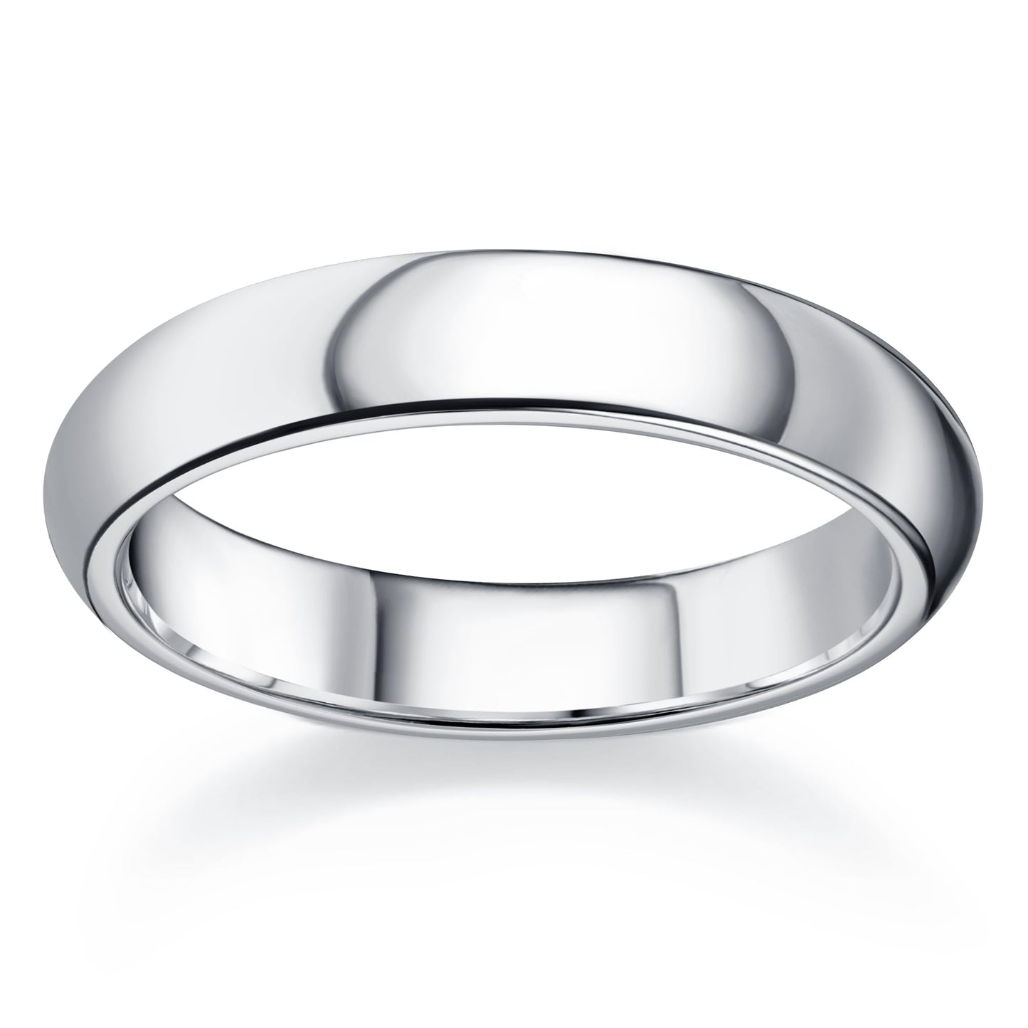 Florideco 5mm Stainless Steel Ring Wedding Bands for Women Mens Ring Wedding Band Plain Dome High Polished Size 6