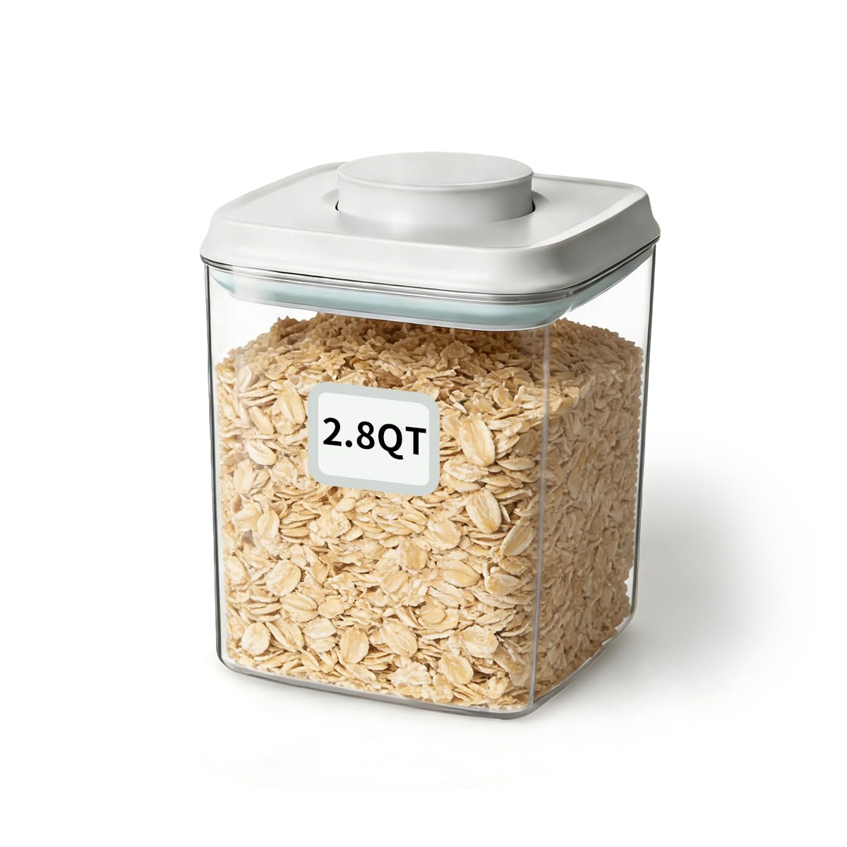 EQI Airtight Food Storage Container with One-Touch Lid, 2.8 QT / 2.65 L Stackable BPA-Free PET for Coffee, Sugar, Spices & Pantry Organization.