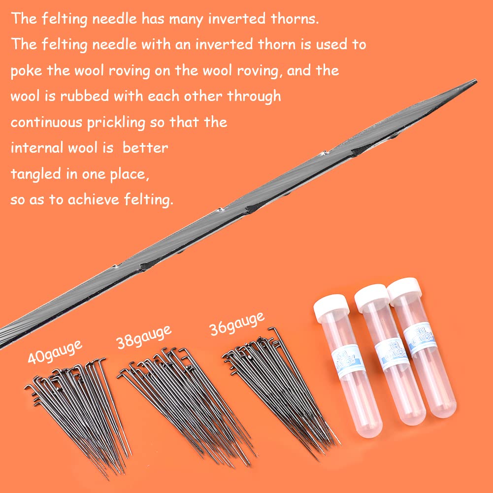 Mayboos 132 Pc Wool Felting Needles - 3 Sizes, Beginner to Professional