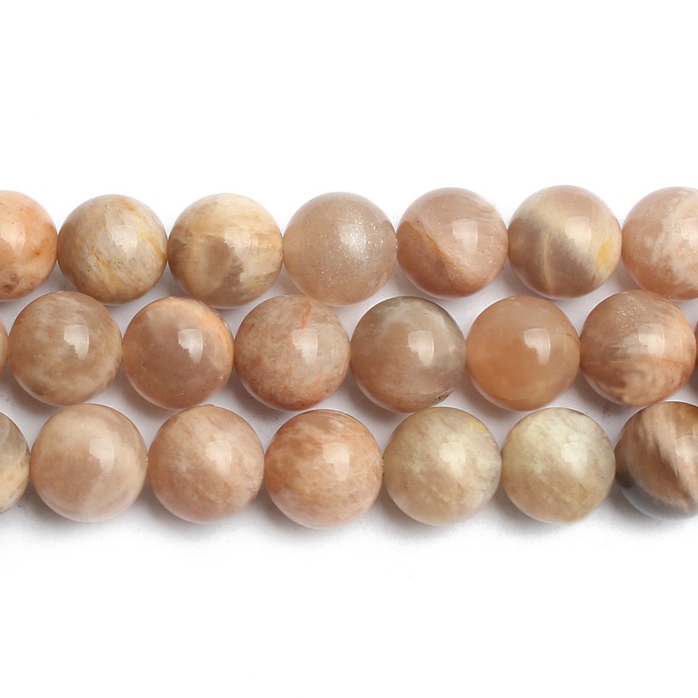 Natural Gemstone Round Loose Beads Sunstone Beads for Jewelry Making 15" 4mm 6mm 8mm 10mm (10mm)