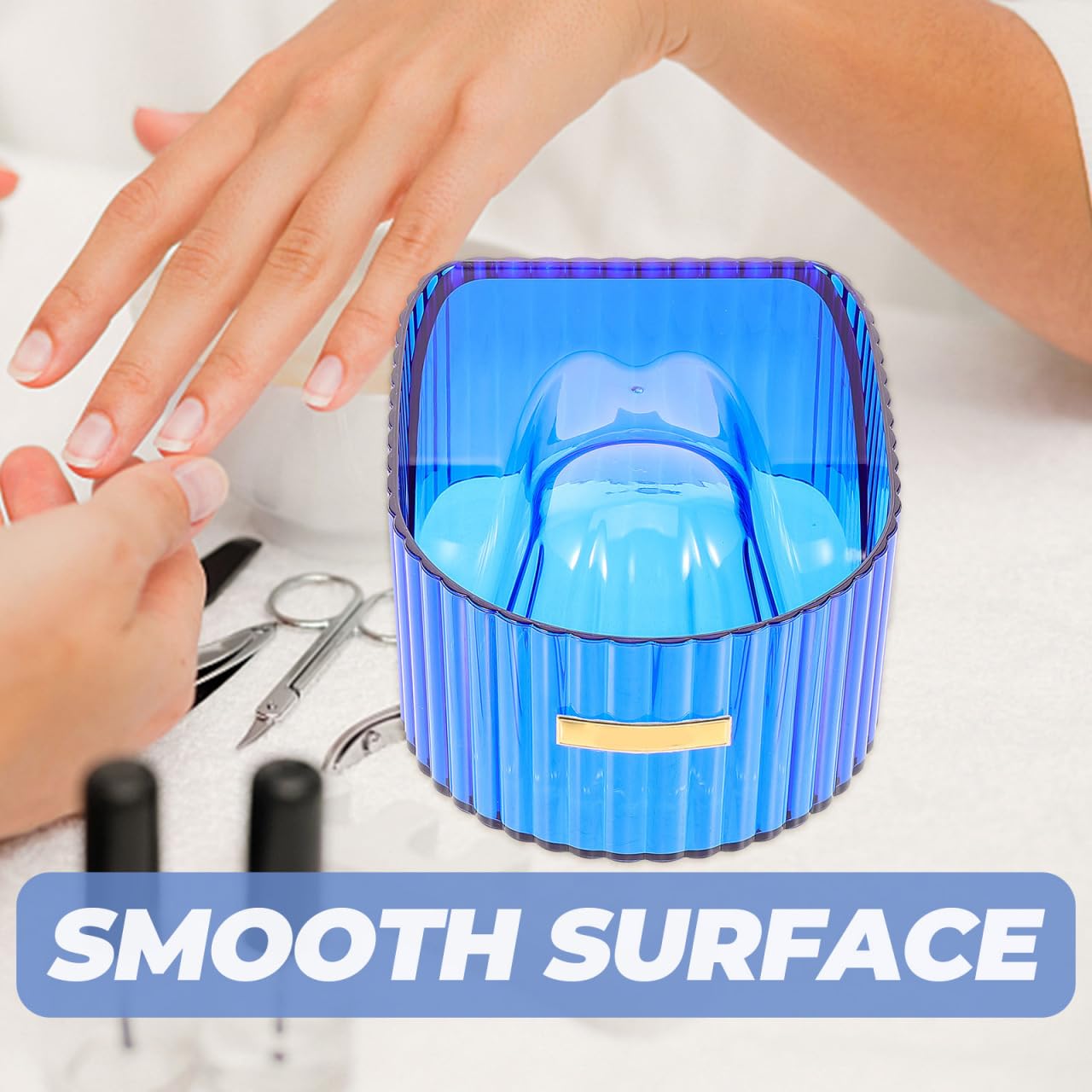 minkissy Manicure Soaking Bowl for Acrylic Nails Nail Polish Soak off Container Hand Soak Bowl 5.51X4.33X2.36 Inches Clear Nail Art Tool for Salon and Home Use