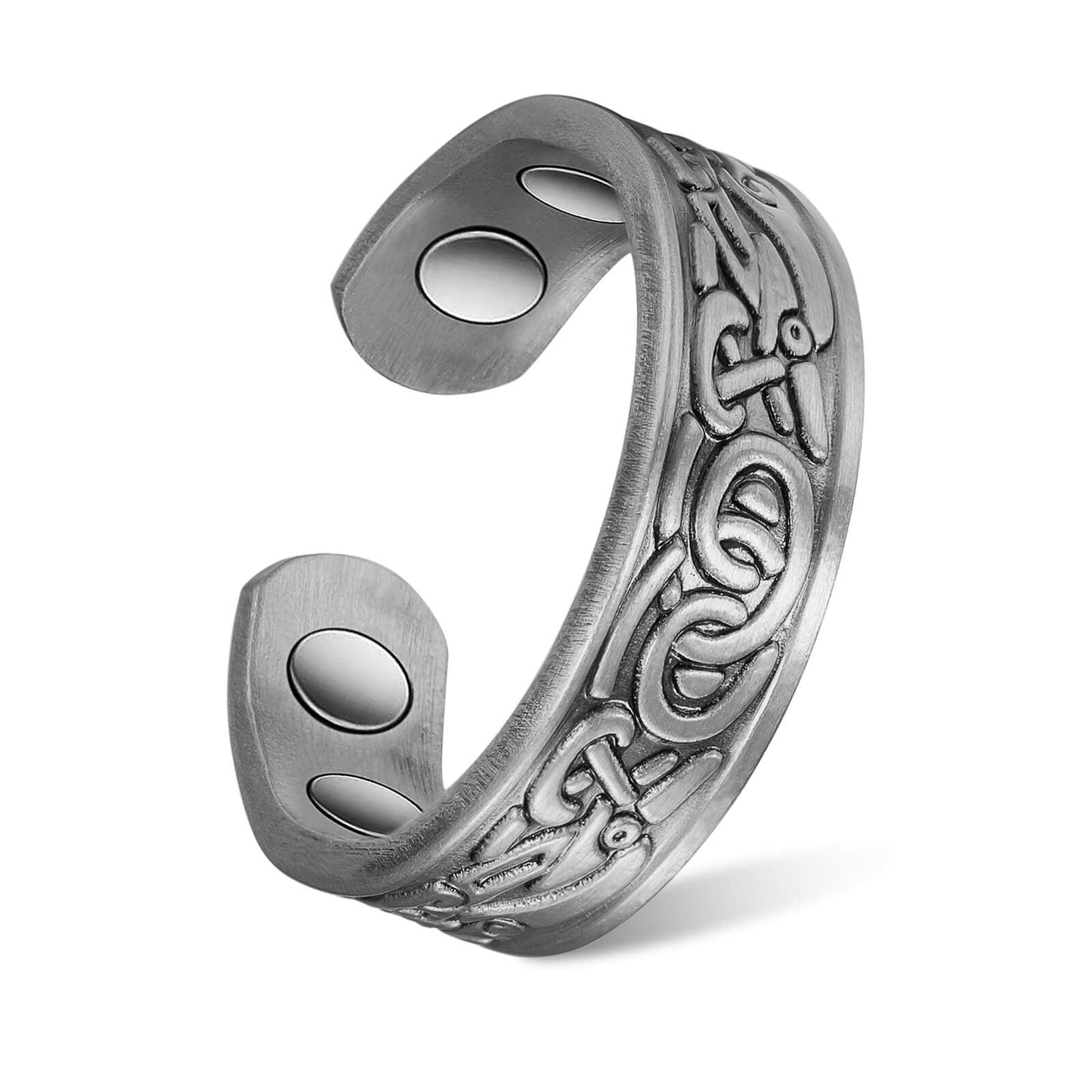Pure Copper Ring for Women, Magnetic Rings with Magnets Jewelry (Copper Ring B)