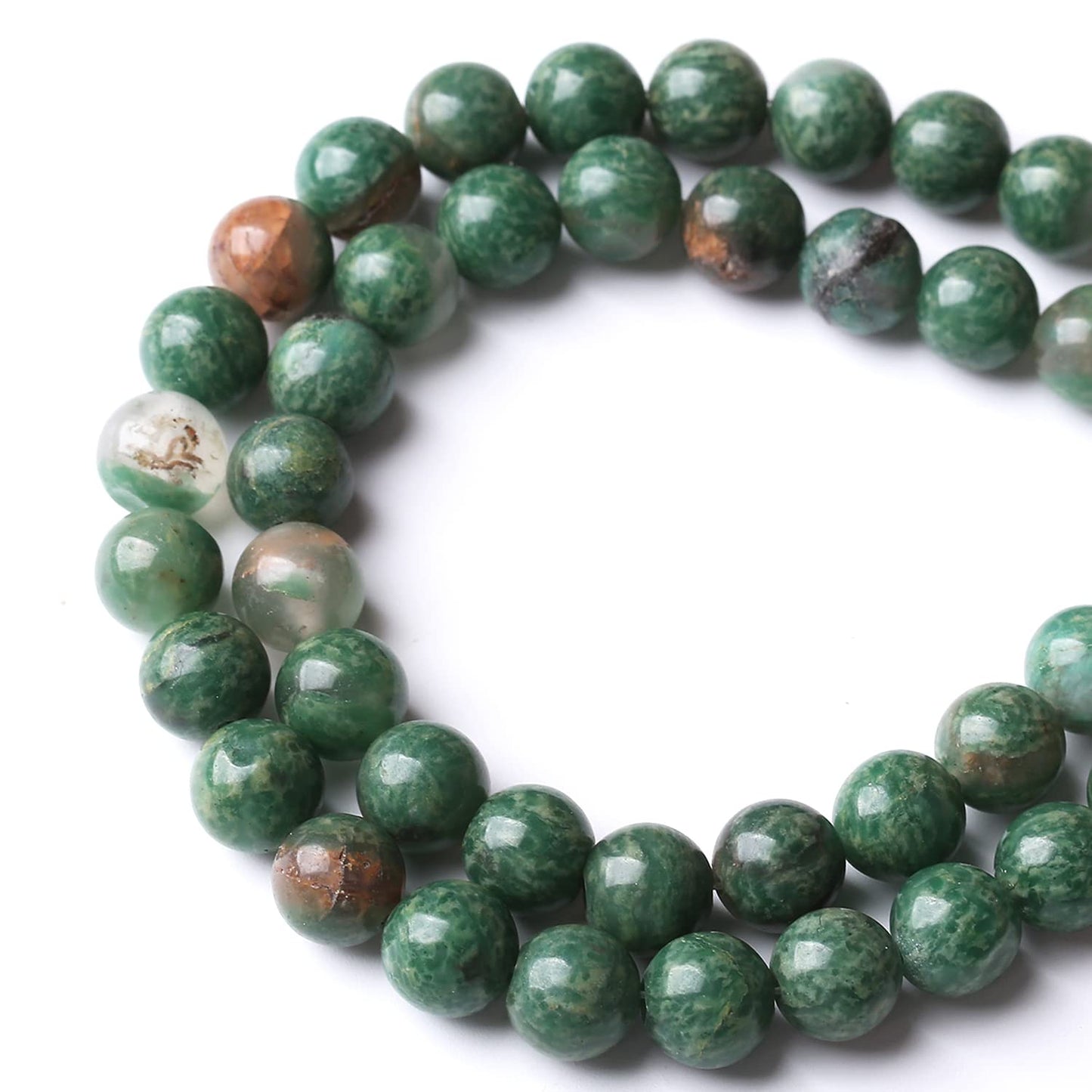 48PCS 8MM Rhyosite Stone Beads Energy Healing Beads for DIY Jewelry Bracelet Necklace Making for Jewelry Making15Inch