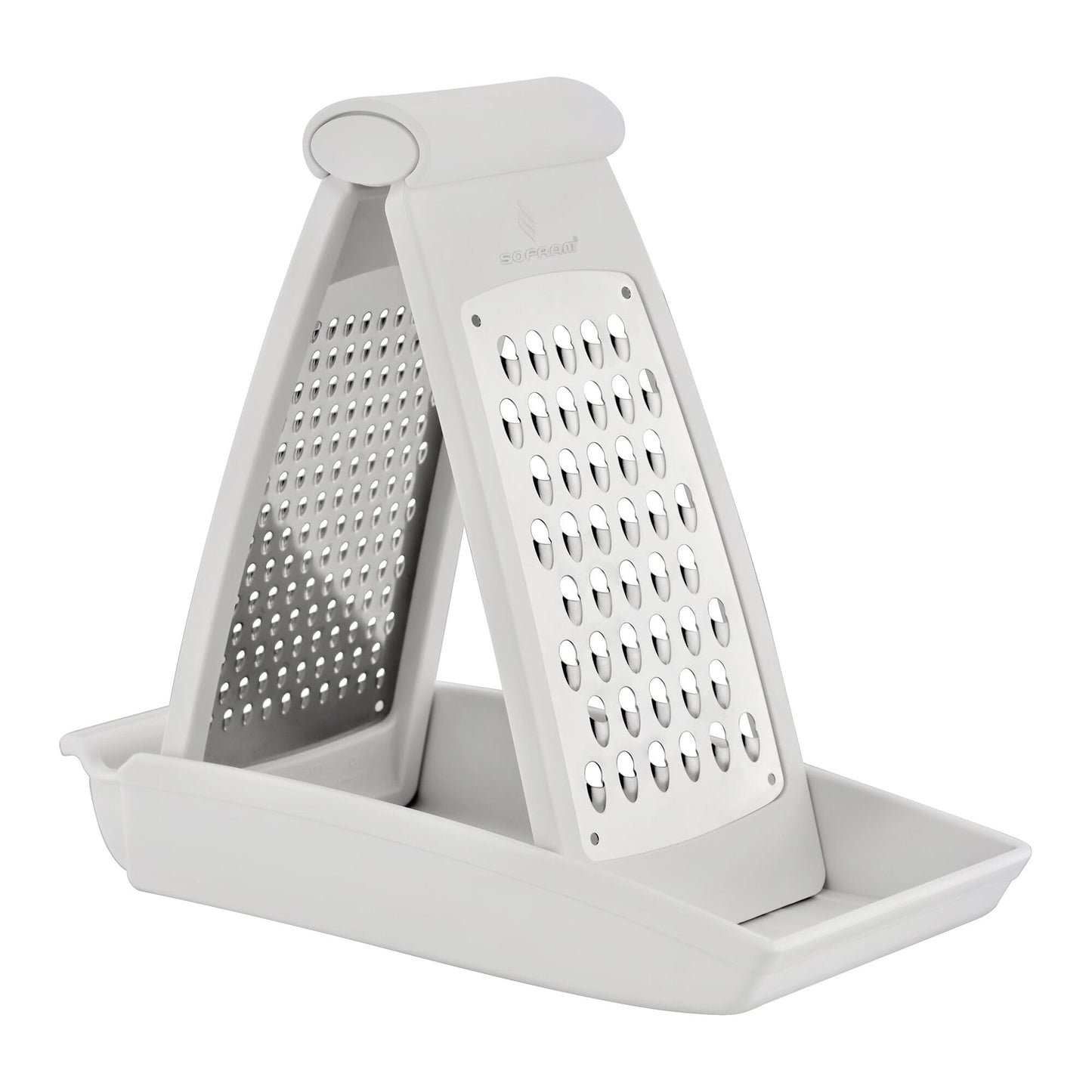 Sofram Smart Grater, Graters for Kitchen, Garlic Mincer Tool and Vegetable Peeler (White)