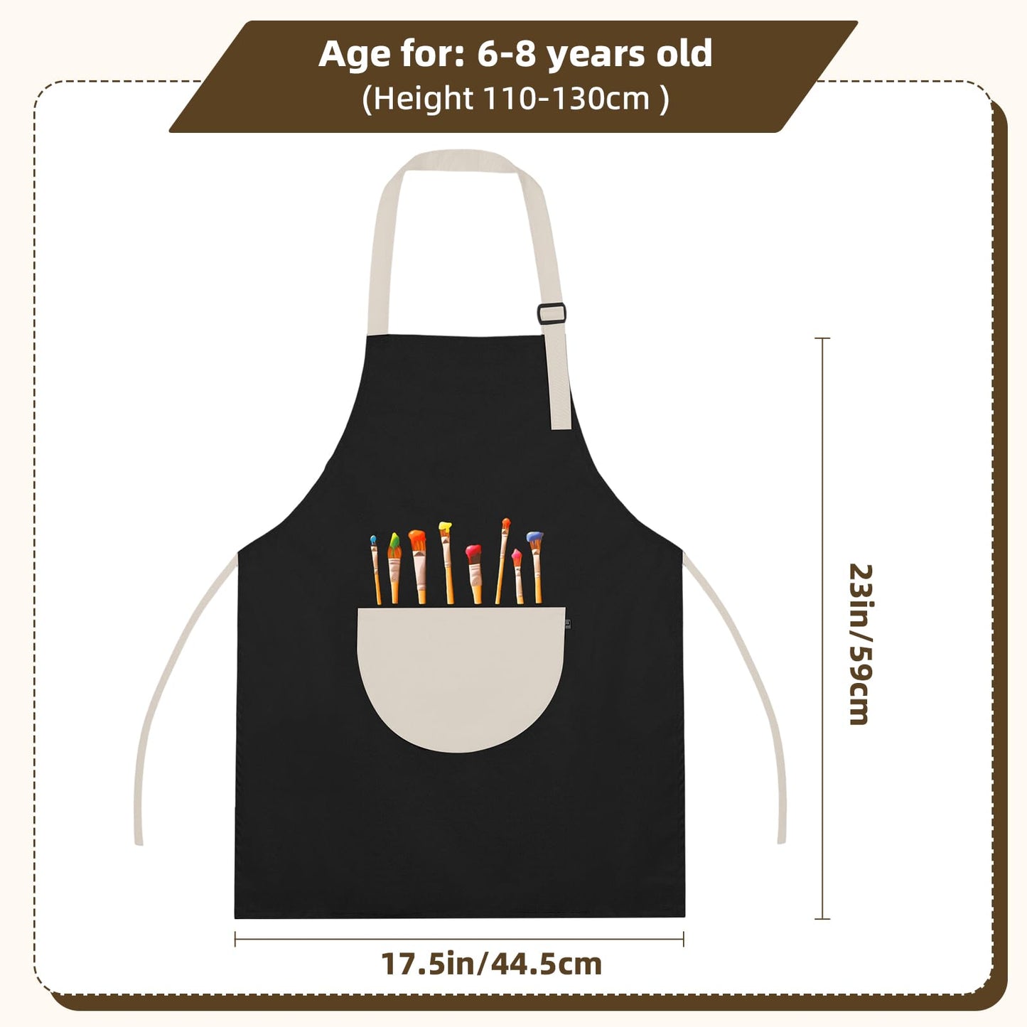 VZZNN 12 Pack Kids Art Smock,Waterproof Kids Painting Apron with Pocket for Art Crafts Painting Cooking Activities (Black)