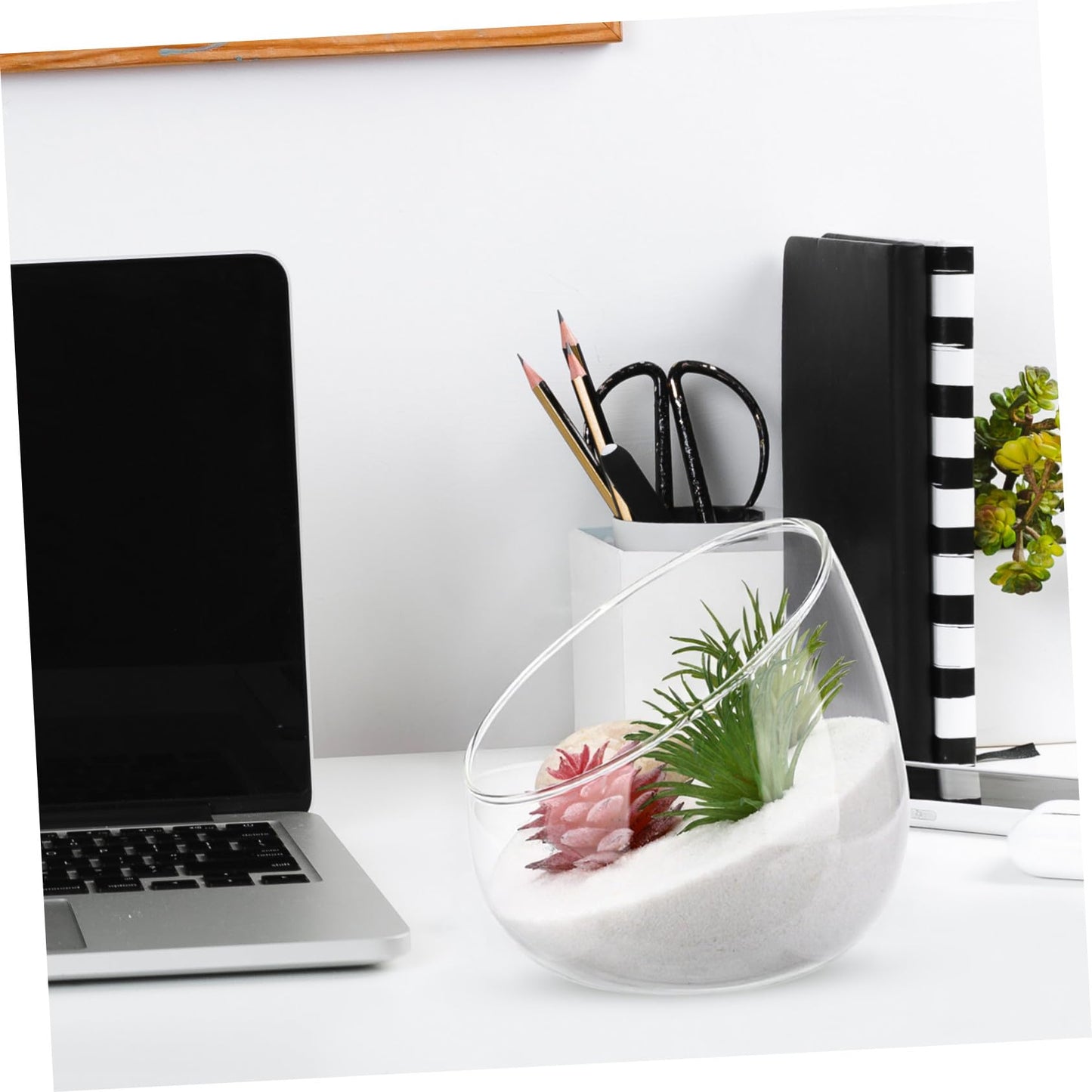 1pc Bottle Ornament Lifelike Landscape Glass Terrarium for Home Use for Moss and Decorative Plants