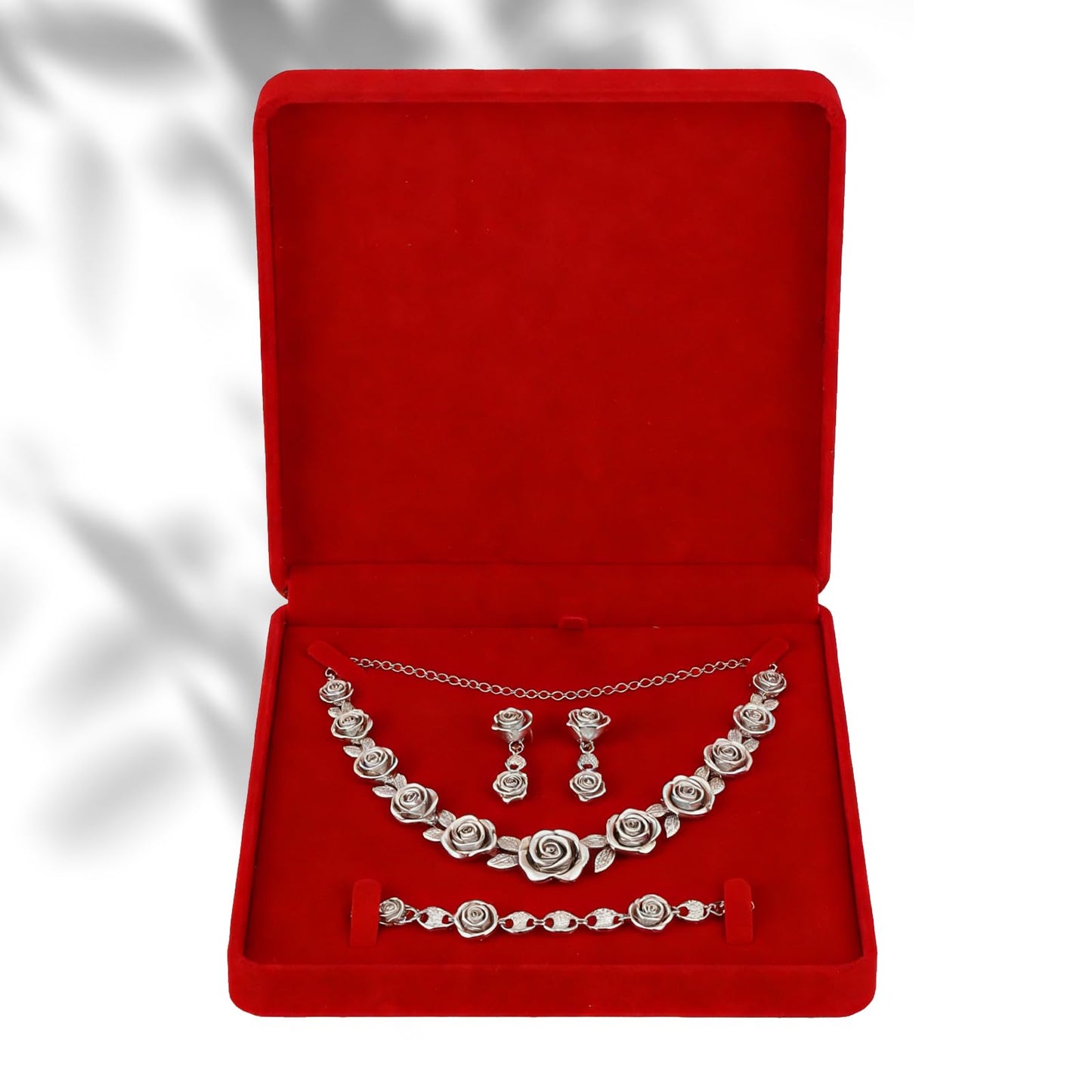 EATHEATY 6 Pack Large Velvet Jewelry Set Gift Boxes (7.5" Square) - Wine Red Display Case for Necklace, Earrings, Ring, Bracelet - Packaging for Wedding Bridesmaids, Retail, Anniversary