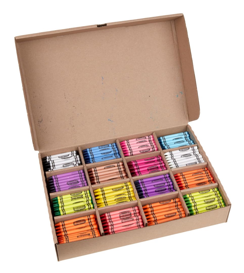 Crayola Bulk Crayon Classpack - 800ct (16 Colors), Bulk Teacher Supplies & Classroom Essentials for School, Arts & Crafts Crayons for Kids, Ages 3, 4, 5