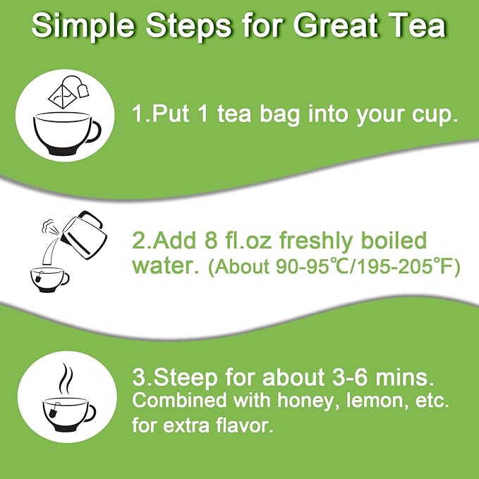FullChea - Holy Basil Tea Bags, 40 Tulsi Teabags, 2g/bag - Premium Holy Basil Leaves - Non-GMO - Caffeine-free - Support Digestion & Boost Immunity