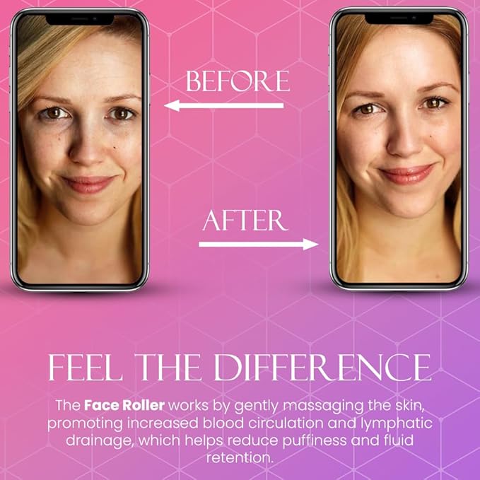 Ice Face Roller for Women - Face & Eye Puffiness Relief - Anti-Aging Skin Care for Wrinkles Stainless Steel Gadget for Radiant Skin