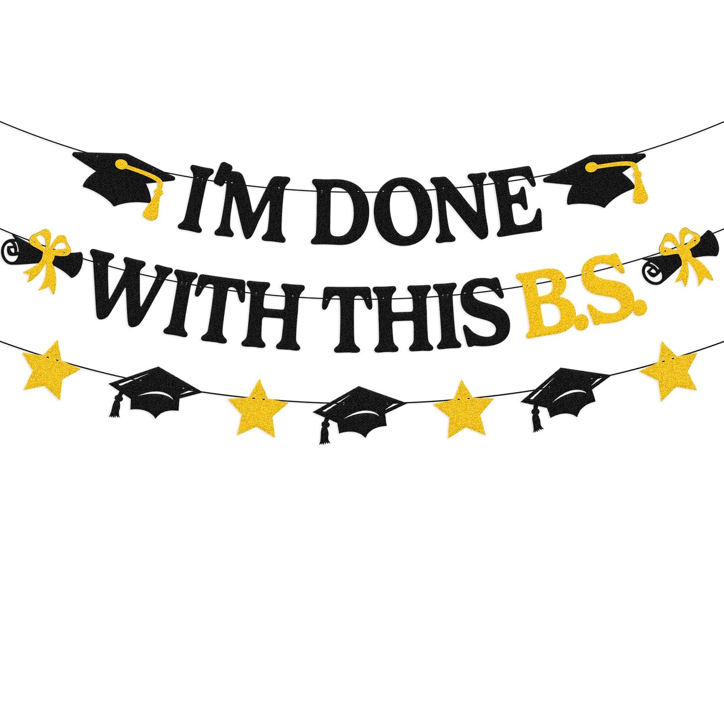 I'm Done with This B.S. Banner Class of 2025 Bachelor Graduation Party Decoration College Grad Decor Congrats Grad Backdrop Congratulations We Are So Proud of You Decor