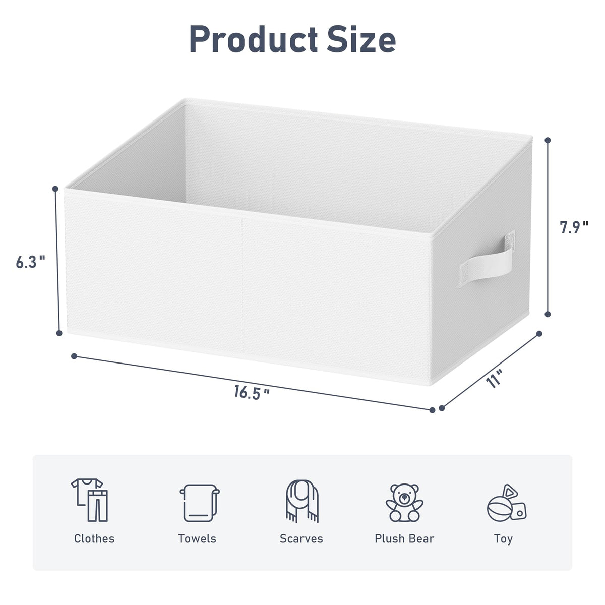 Closet Storage Bins 6 Pack (6 Count)