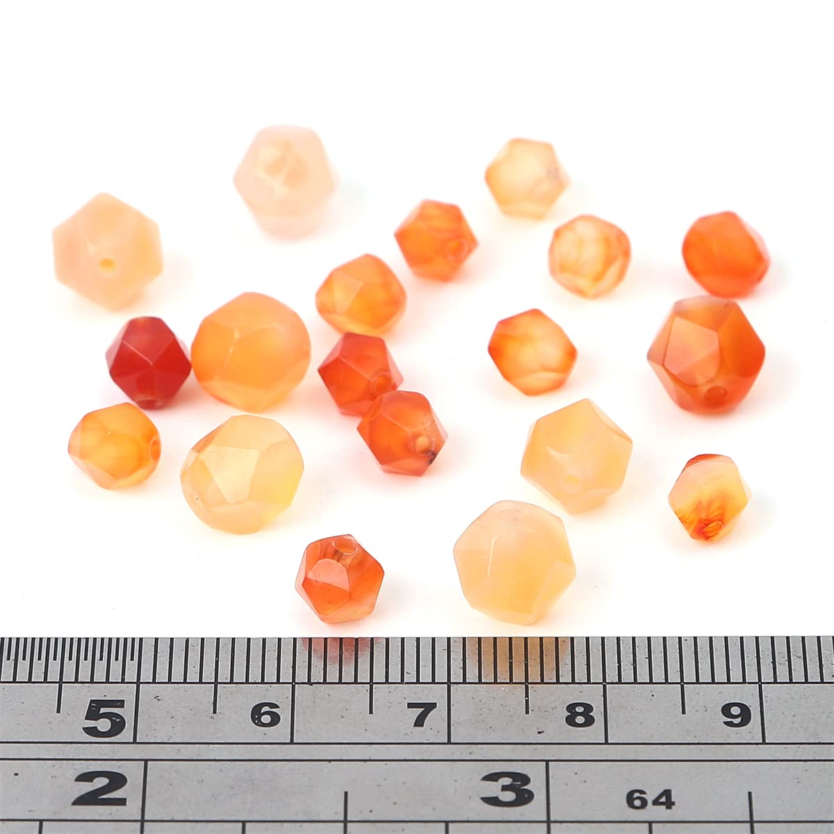 BEADIA Faceted Natural Sunstone Stone Round Beads 6mm 36cm/Strand for Jewelry Making