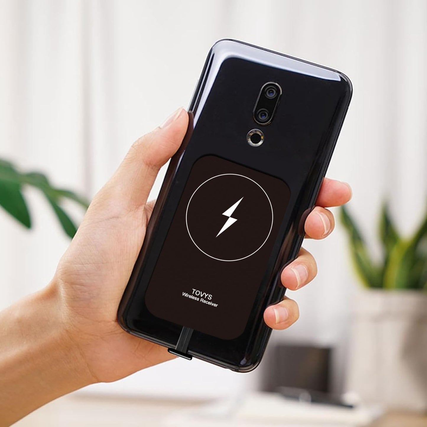 Wireless Charging Receiver and Adapter, Qi Wireless Charger Receiver Module, Suitable for Google Pixel 3A XL, Samsung Galaxy A13/A14/A15/A42, LG, and Other USB-C Phones.