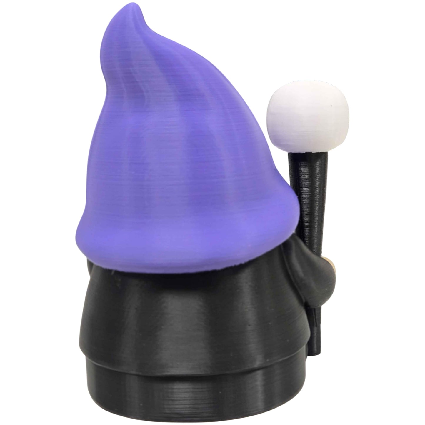 Necromancer Gnome Collectible Figurine - Detailed Gothic Desk Decor with Skull Staff for Unique Gift and Display - 3D Printed in Canada