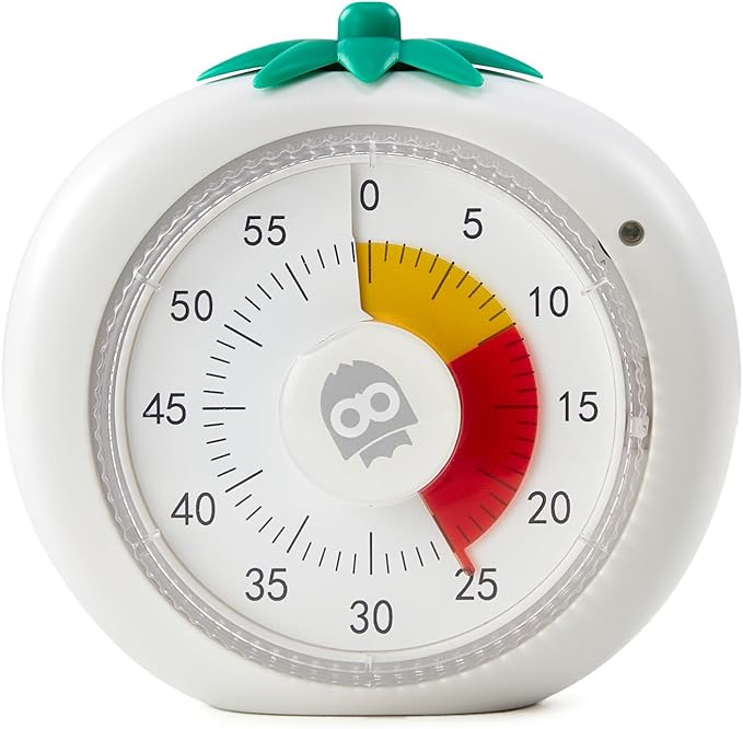 Visual Timer for Kids, 60-Minute Countdown Timers for Classroom Office Kitchen with Silent Operation, Kids Timer for Teaching with Cute Design, 4-Color Zone Pattern Pomodoro Timers