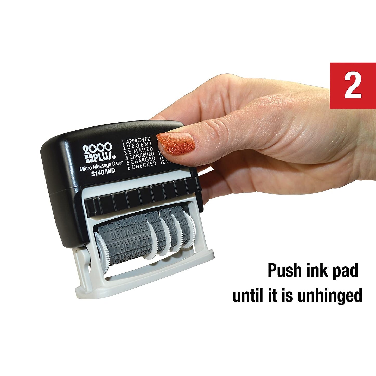 Cosco 2000 Plus Self-Inking Type Size 1 Micro Message Dater (011090)