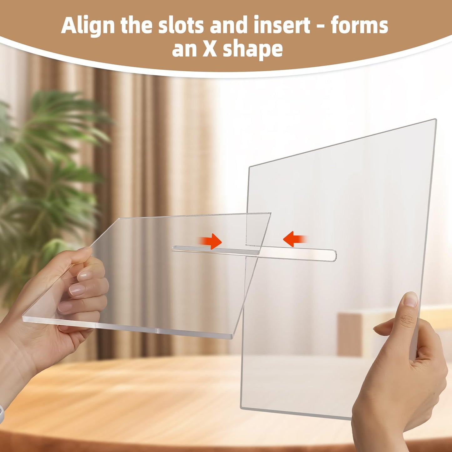 Clear Acrylic Book Stand – Large 12.6 x 6.7 x 5 in Book Holder for Cookbooks, Bibles, Art & Coffee Table Display | 2-Piece Cross Frame Design, Sturdy 0.2in Transparent Acrylic