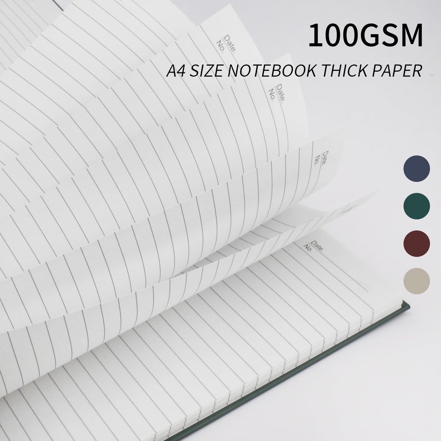 Rinrda Lined Notebook Spiral Notebook 8.5" x 11"-4 Pack Large Journal Hardcover Notebook 7mm College Ruled Notebook 120 Pages 100 GSM Thick Hardcover Journal for School (LINED, Mult-color)