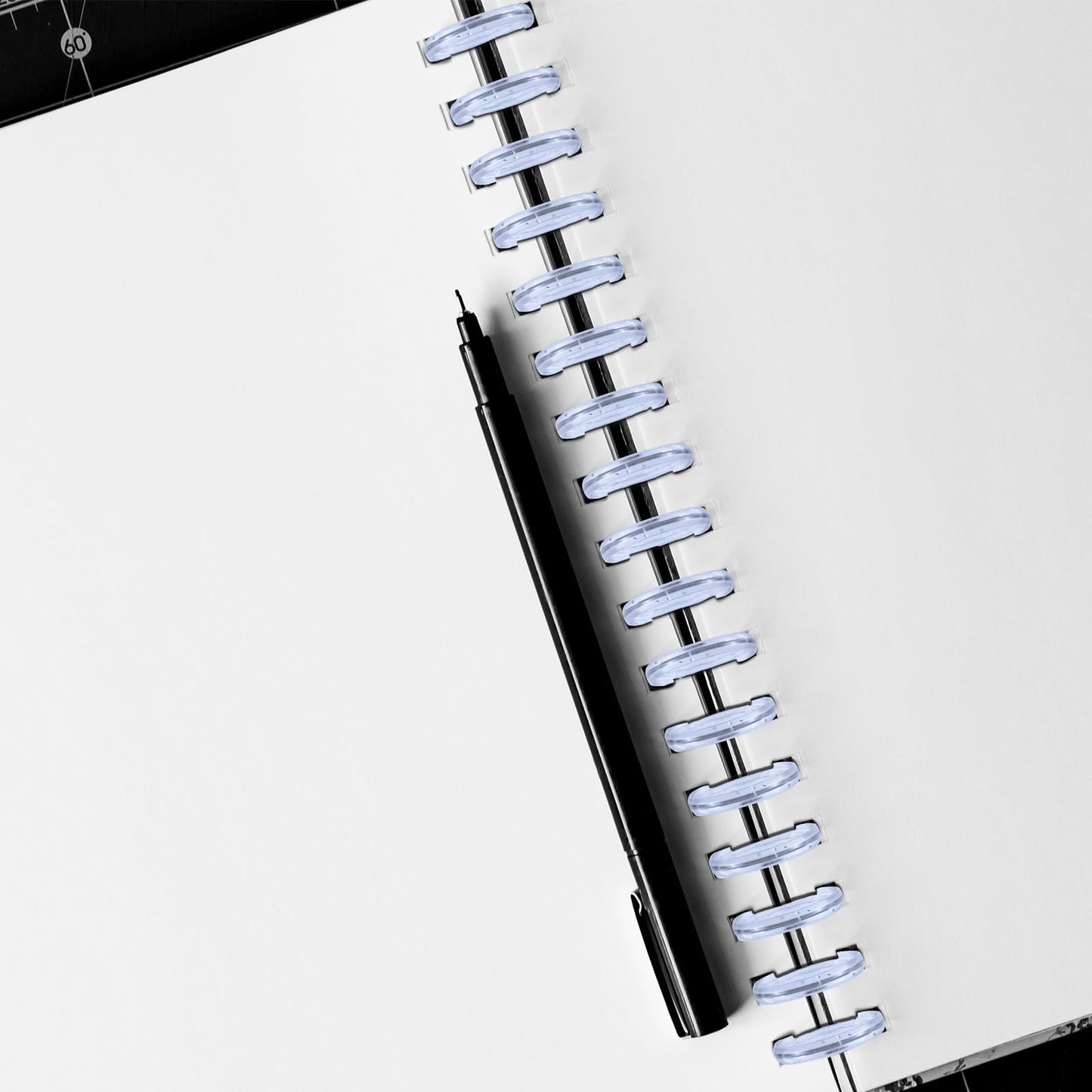 Outus 50 Pieces Expansion Discs Notebooks Planner Discs Book Expansion for DIY Notebooks Planners Clear with Silver Sequins(1.5 Inch)