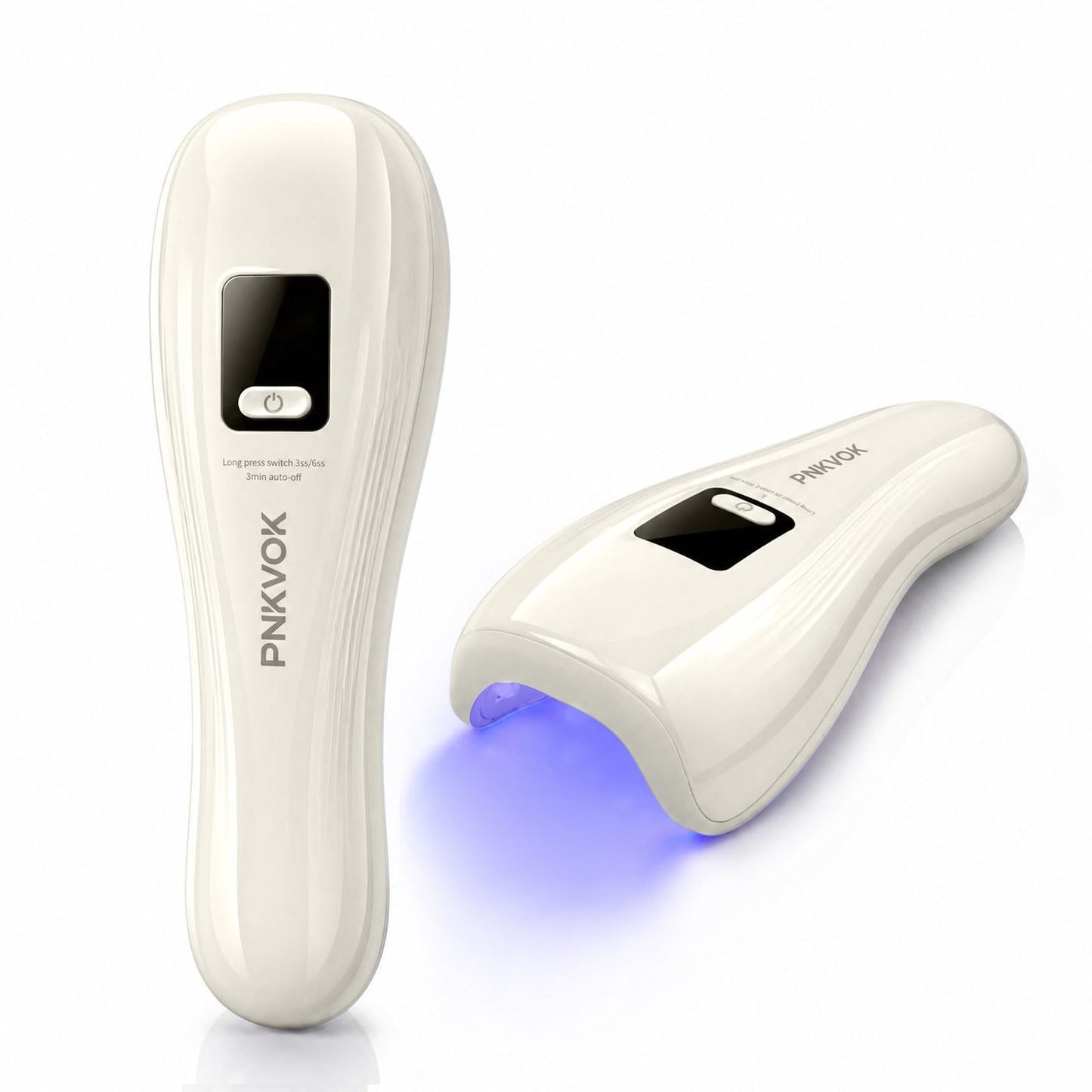 PNKVOK Rechargeable Flash Cure Nail Lamp, Handheld UV LED Nail Dryer for Rhinestones Glue, Little Whale Portable Cordless Light with Infrared Sensor, 30s/60s Timer, 5 LED Beads, for Gel Nails