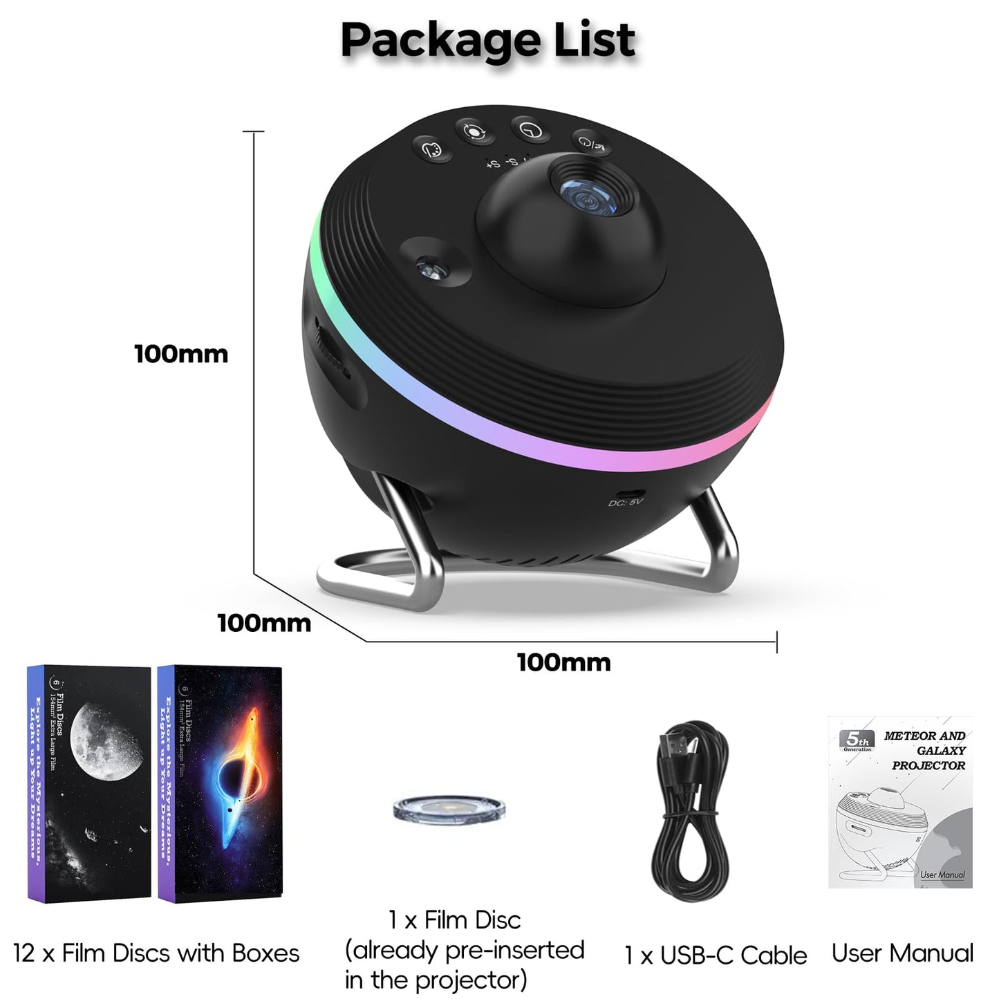 Galaxy Projector for Bedroom, 13 in 1 Home Planetarium Star Constellation Projector with Meteor Moon Milky Way, Space Ceiling Starry Sky Night Light Projector for Kid Adult Christmas Gift