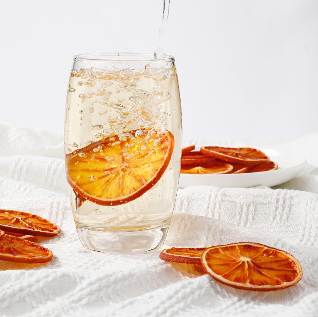 Selected Dried Blood Orange Slices 5 Oz/142g, Culinary & Garnish Grade, Dehydrated Blood Orange for Cocktail, Decoration, 100% Natural, No Sugar Added.