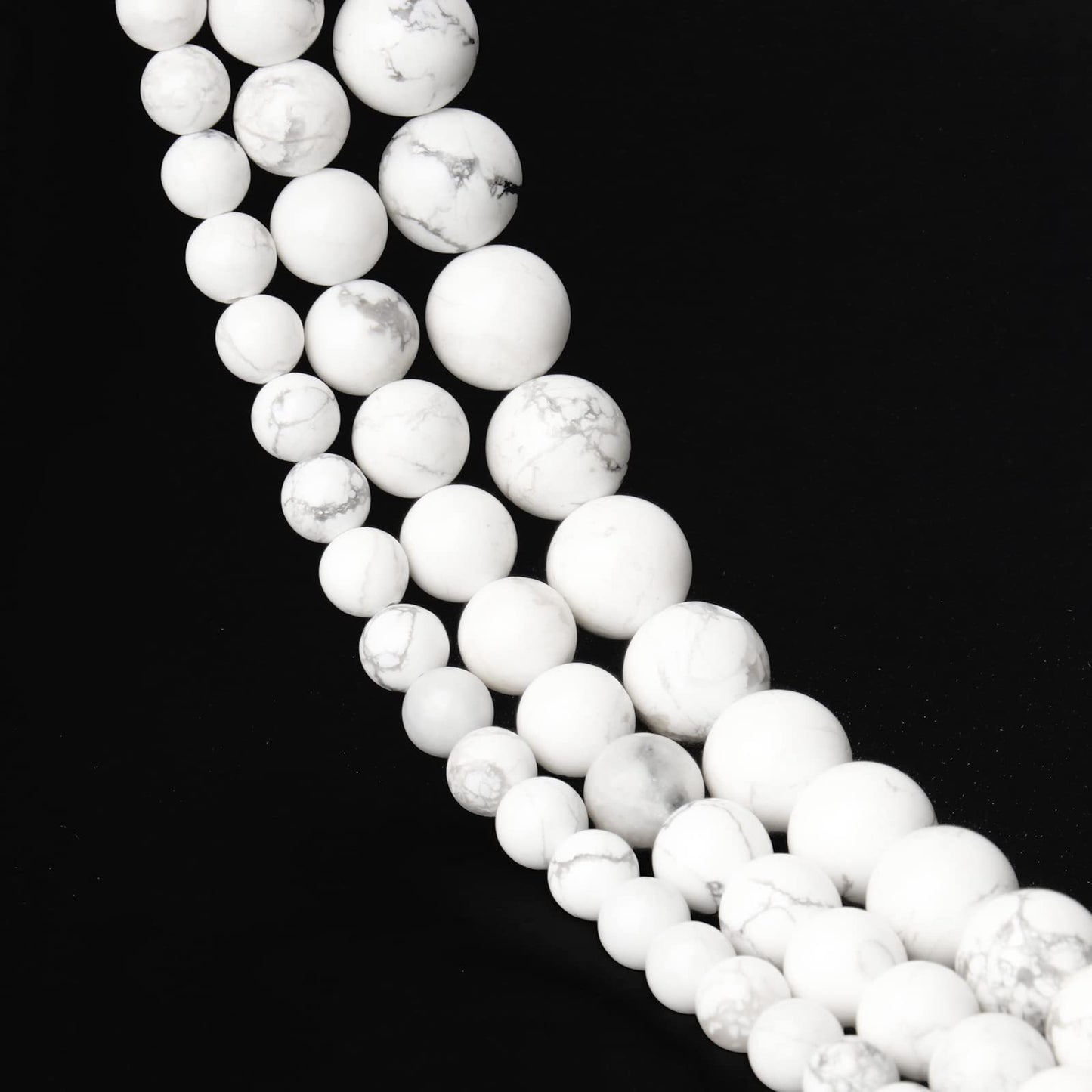 Song Xi Howlite Beads White Turquoise 8mm Natural Stone Beads for Jewelry Making Gemstone Beads
