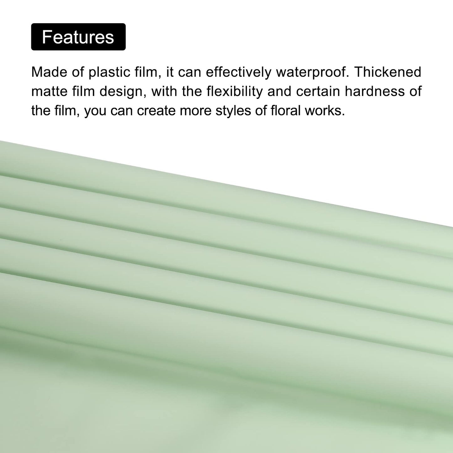 MECCANIXITY 20 Pcs Double Sided Color Flower Wrapping Paper Grey Green+Turquoise 22.8"x22.8" Waterproof for Florist Bouquet Supplies, DIY Crafts, Gift Box Packaging