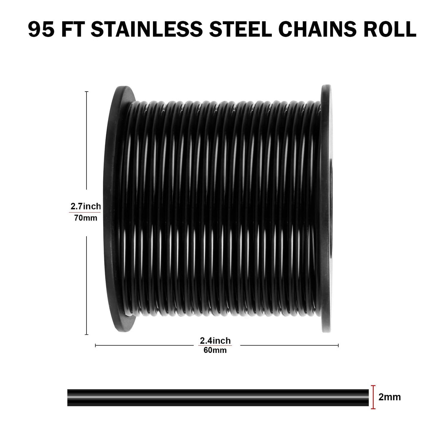14 Gauge Aluminum Wire for Craft, 95 Feet 2mm Black Bendable Flexible Aluminum Armature Crafting Wire Roll Bulk for Sculpting DIY Crafts Jewelry Making