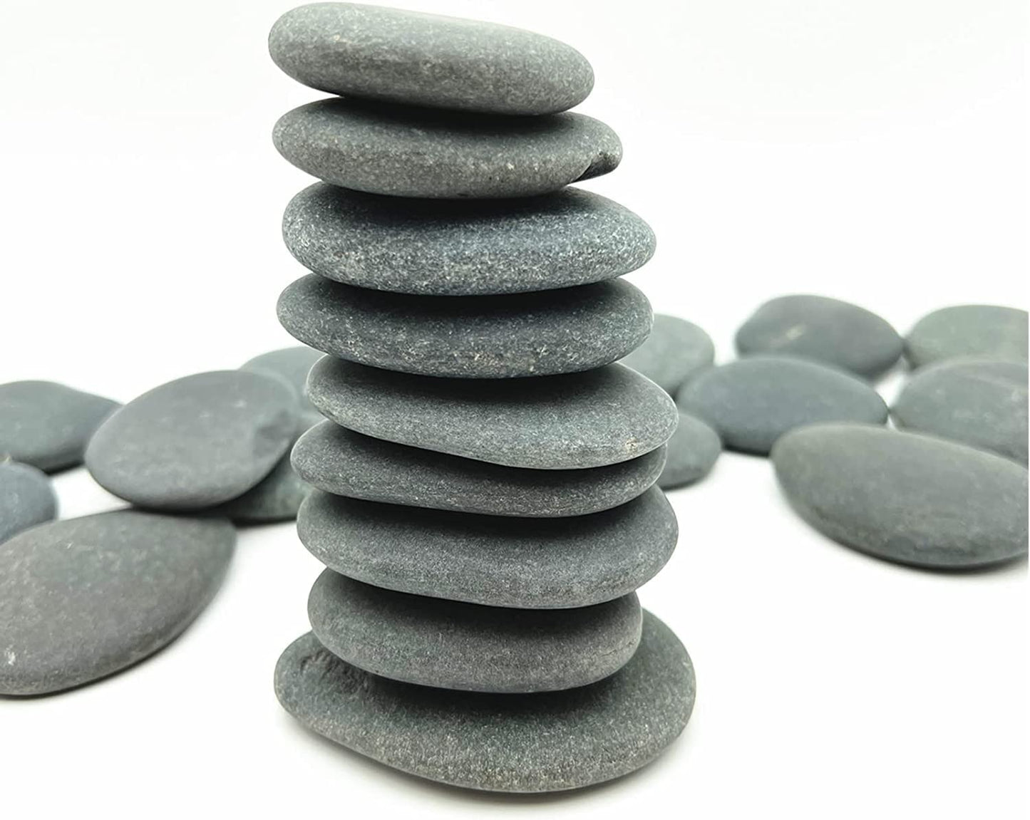 Lifetop 50 PCS Rocks Bulk for Painting, 2"-3" Natural River DIY Flat & Smooth Kindness Stones for Crafts, Decoration, Medium Rocks for Painting,Hand Picked