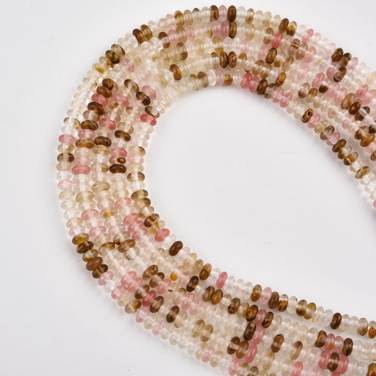 170pcs 4x2mm Watermelon Disk Rondelle Spacer Stone Semi Precious Gemstone Loose Beads for Jewelry Making 15 Inch