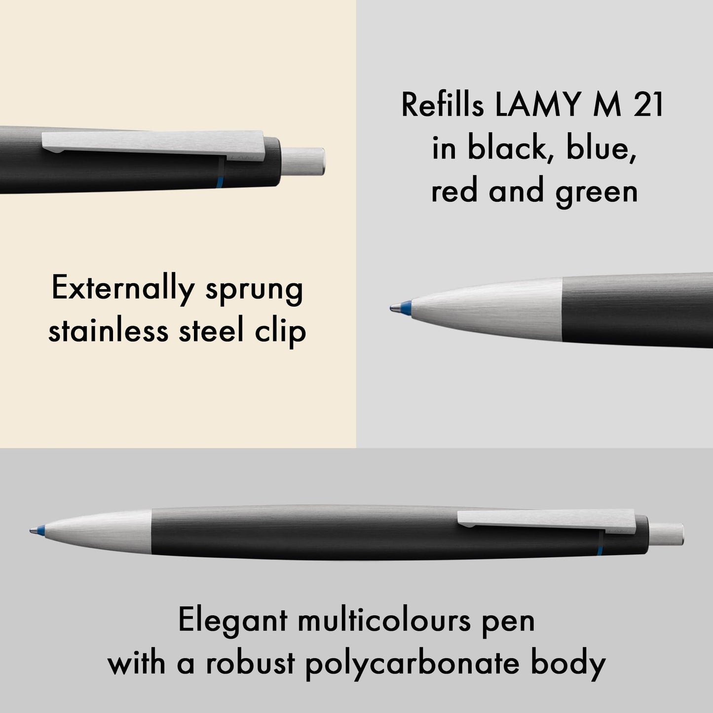 Lamy 2000 4 Color Ballpoint with Brushed Ss Clip (L401)