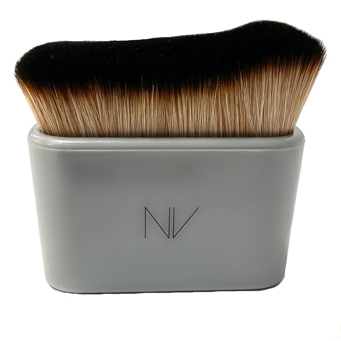 Be the Envy NV Face & Body Brush | Soft Synthetic Bristles | Curved Shape for Blending & Contouring | Professional Makeup Tool | Smooth, Streak-Free Finish | Ideal for Face & Body