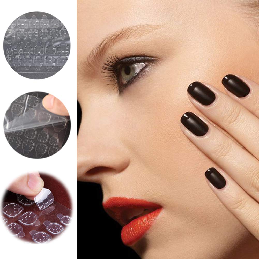Ivtor Nail Adhesive Tabs, 20 Sheets (480pcs), Transparent, Waterproof, Variety Pack, Press-On Nail Adhesive Tabs