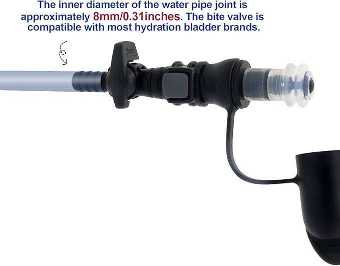 Hydration Bags Bite Valve Mouthpiece Replacement for Cross Country Bladder Bag Detachable Universal Manual Switch for Any Hydration Pack System