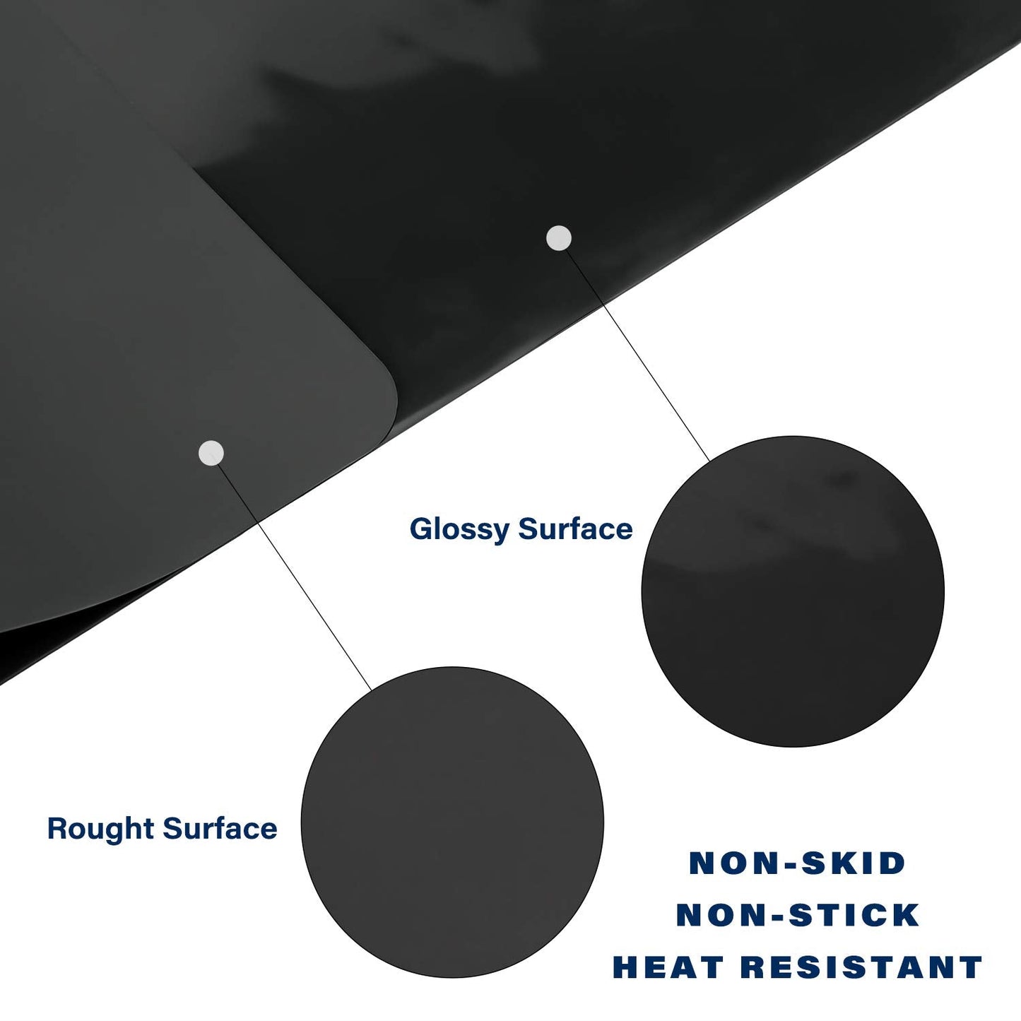 Gartful X-Large Silicone Sheet for Resin, 23.6"x15.7" Black Jewelry Casting Molds Mat, Premium Silicone Placemat, Reusable, Nonstick, Countertop Protector, Multipurpose Mat, 2 PCS