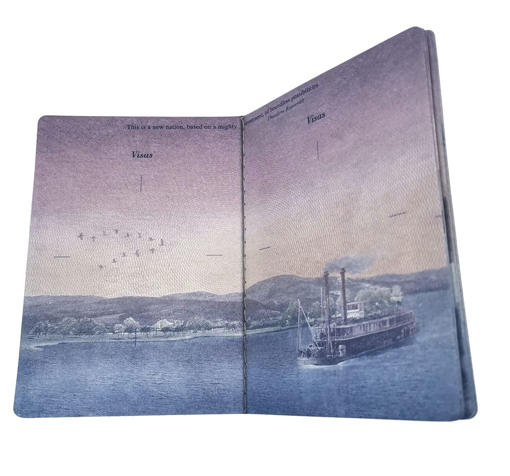 MIAO WU Novelty Props Passport Notepads Creative Imitation Travelling Diary Journal Notebook Cosplay Gift (United States)