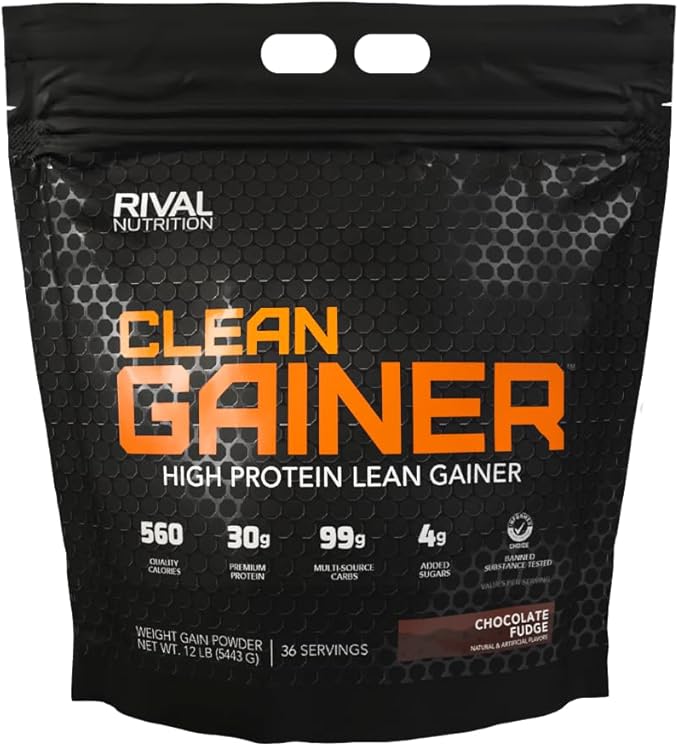 RIVAL NUTRITION Clean Gainer (Bag) Chocolate Fudge 12 lbs