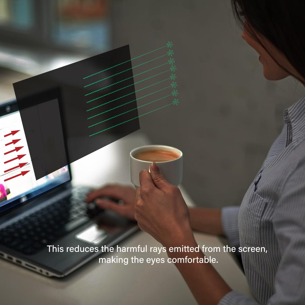 WELINC [2 Pack] 24 Inch - 16:9 Aspect Ratio - Computer Privacy Screen Filter for Widescreen Monitor - Anti-Glare - Protects Eyes from Harmful Glare and Blue Light