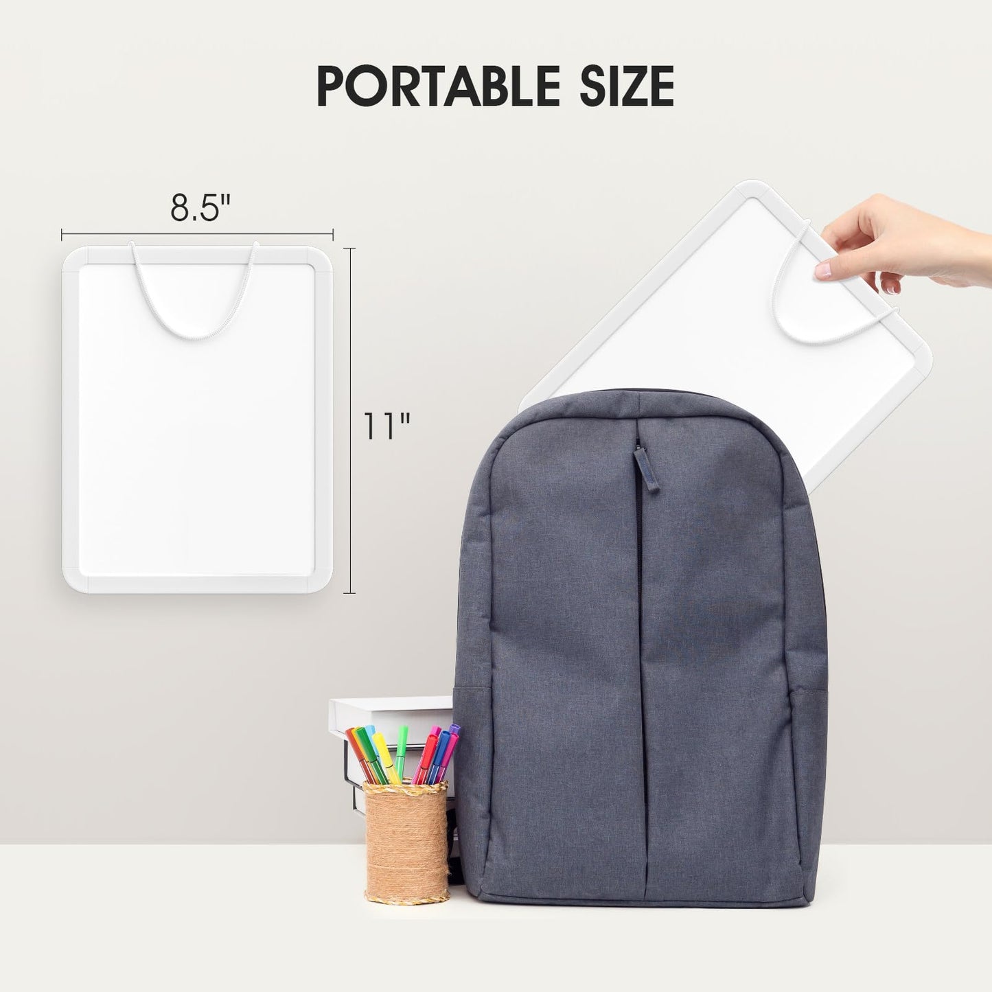 Bundle of 2 Sets- MaxGear 8.5"x11" Dry Erase Board for Wall, Desk, Fridge & 10" x 10" Double-Sided Aluminium Frame Whiteboard with Stand