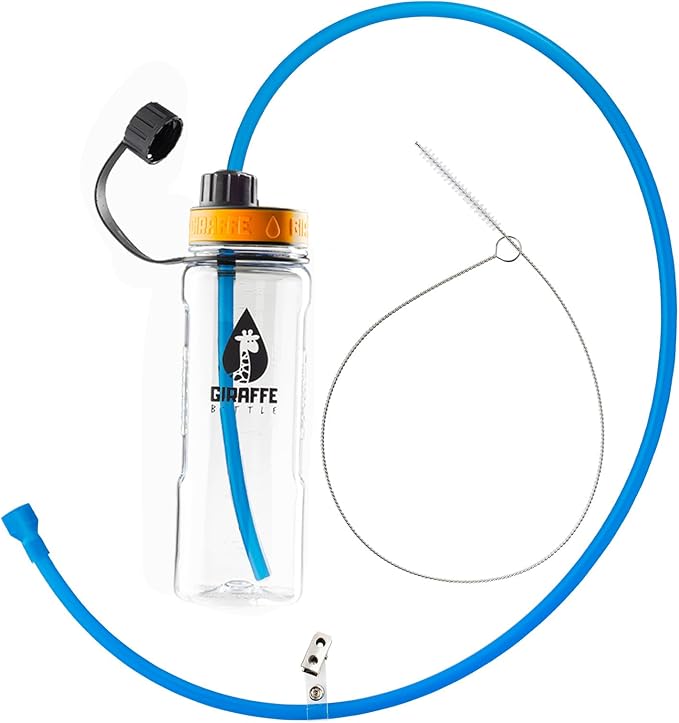Giraffe Bottle Journey Hydration System, Clear Tritan Bottle, 36 inch / 92 cm Journey Straw