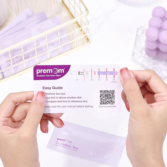 Premom Quantitative Ovulation Test Strips, Ovulation Predictor Kit with Smart Digital Ovulation Reader APP, Numerical Ovulation Tests, 20 LH Test