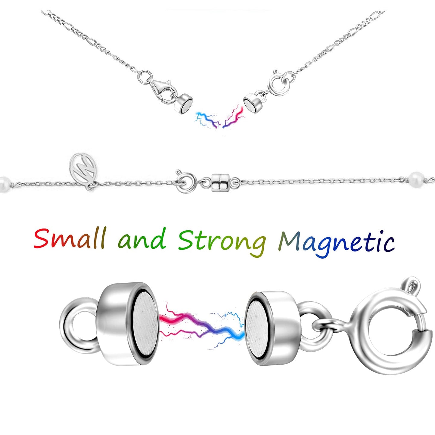 Dailyacc Necklace Clasps and Closures - Safety 14 K Gold and Silver Jewelry Converters for Bracelets Chain Extender