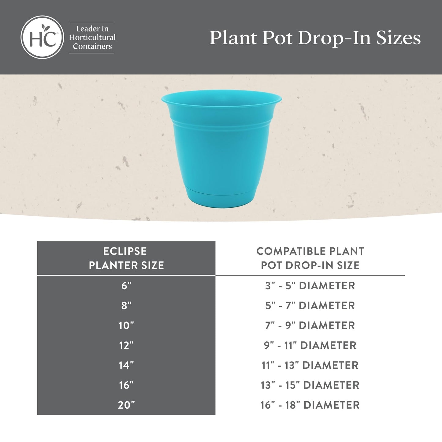 The HC Companies 6 Inch Eclipse Round Planter Pots with Drainage Holes & Attached Saucer, Lightweight UV-Resistant Plastic Indoor & Outdoor Planters, 4-Pack Flower Pots for Garden & Home Decor, White