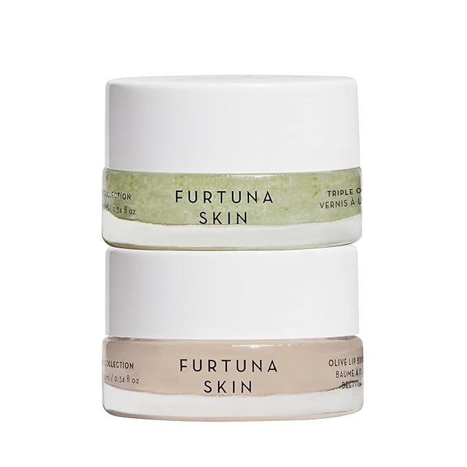 Triple Olive Lip Treatment Duo – 8ml - Organic Exfoliating Lip Polish & Hydrating Lip Butter Balm with Splendore Anchusa Complex