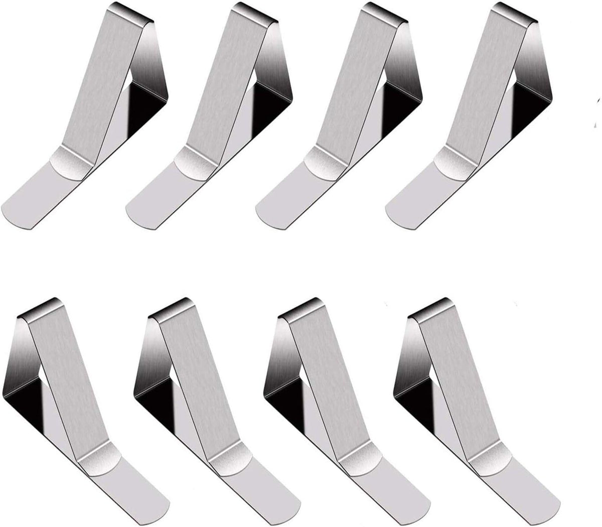 Tripole Tablecloth Clips 8 Pack Stainless Steel Table Cover Clamps Skirt Clips Home Kitchen Restaurant Use